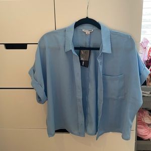 Fashion Nova Blue Button Up